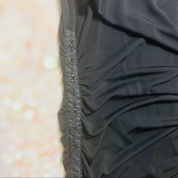 🛑David Meister Black Ruched Dress - Picture 5 of 8